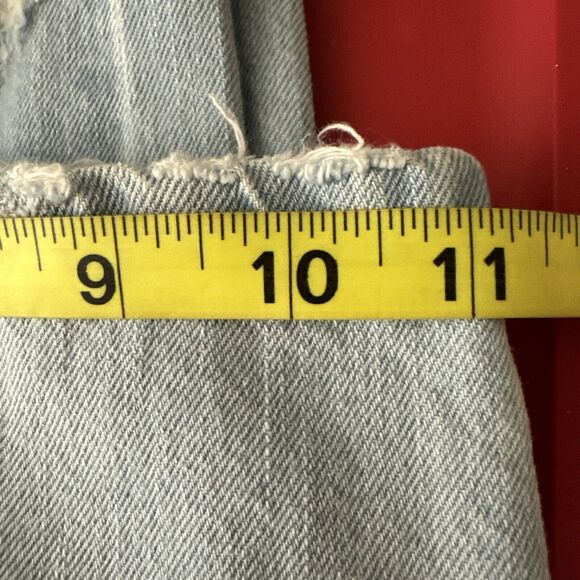 Indigo Rain Size 9 Jeans Extra Wide Leg Low Rise Organic Cotton Distressed NWT - Picture 12 of 12